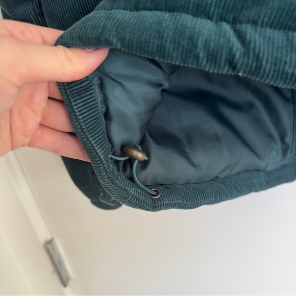 Levis LINED CORDUROY ZIP UP PUFFER JACKET IN TEAL - Picture 8 of 11